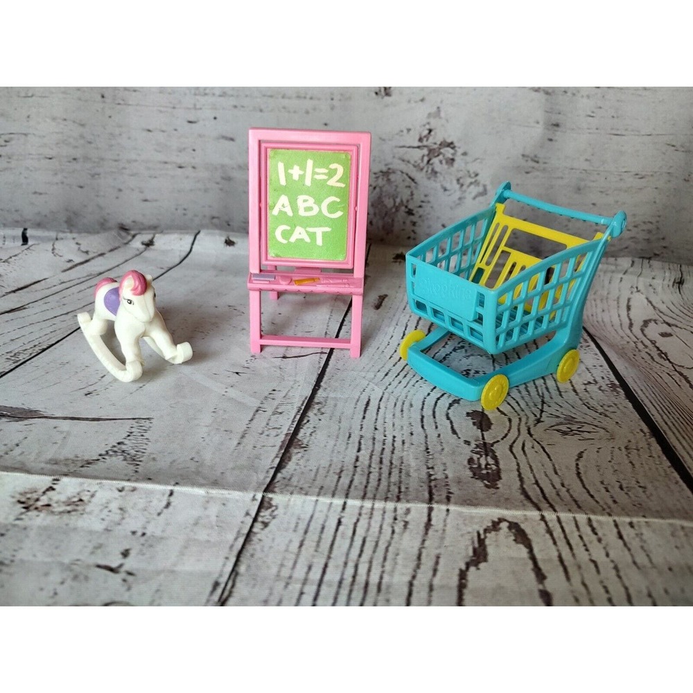 FISHER PRICE Loving Family Dollhouse ROCKING HORSE Chalkboard Shopkins Cart